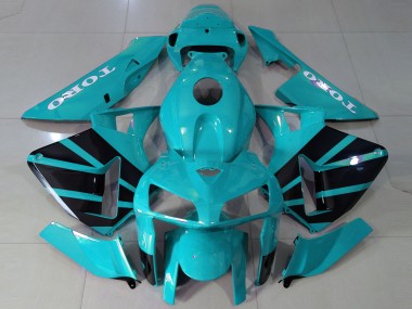Estilo Verde Azulado OEM 2005-2006 Honda CBR600RR Carenado Moto