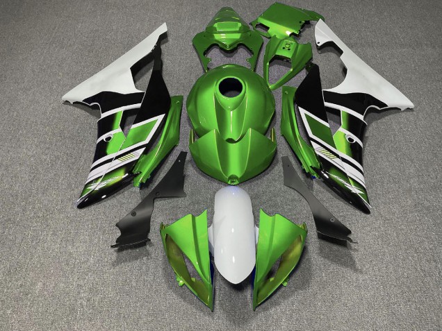 Estilo Verde Blanco & Negro OEM 2008-2016 Yamaha R6 Carenado Moto