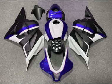 Estrella Negra Mate & Azul Oscuro 2009-2012 Honda CBR600RR Carenado Moto