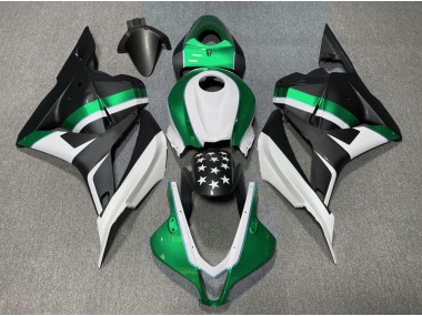 Estrella Negra Mate & Verde 2009-2012 Honda CBR600RR Carenado Moto
