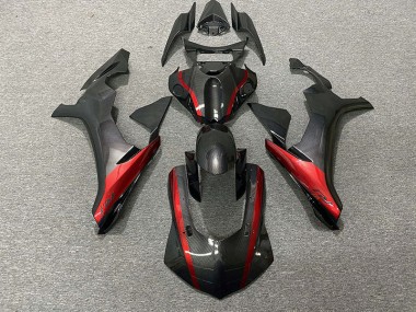 Fibra De Carbono Estilo & Rojo 2015-2019 Yamaha R1 Carenado Moto