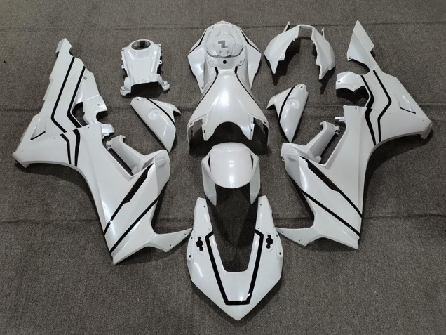 Forro Blanco Perla & Negro 2017-2023 Honda CBR1000RR Carenado Moto