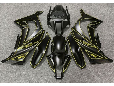 Forro Negro Mate & Amarillo 2011-2015 Kawasaki ZX10R Carenado Moto