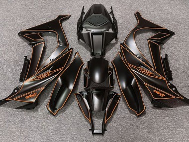 Forro Negro Mate & Naranja 2011-2015 Kawasaki ZX10R Carenado Moto