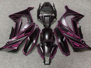 Forro Negro Mate & Rosa 2011-2015 Kawasaki ZX10R Carenado Moto