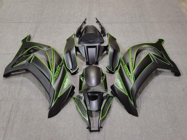 Forro Negro Mate & Verde 2011-2015 Kawasaki ZX10R Carenado Moto
