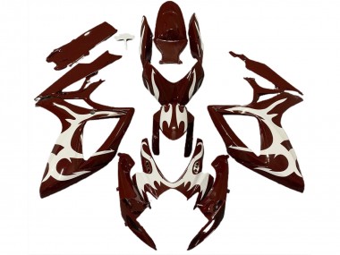 Granate & Blanco 2006-2007 Suzuki GSXR 600-750 Carenado Moto