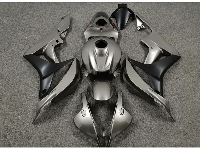 Gris Brillante & Negro 2007-2008 Honda CBR600RR Carenado Moto