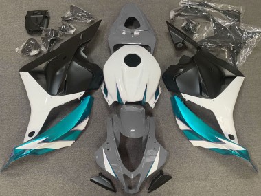 Gris Brillo Blanco & Azul Claro 2009-2012 Honda CBR600RR Carenado Moto