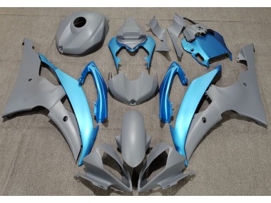 Gris Mate & Azul Cielo 2008-2016 Yamaha R6 Carenado Moto