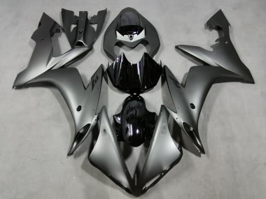 Gris Mate & Negro Brillante 2004-2006 Yamaha R1 Carenado Moto