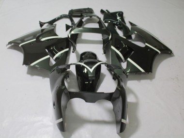 Gris Metalizado & Negro 2000-2002 Kawasaki ZX6R Carenado Moto