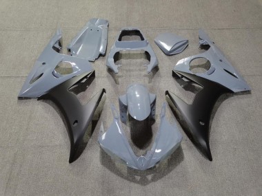 Gris & Negro Mate 2003-2004 Yamaha R6 Carenado Moto
