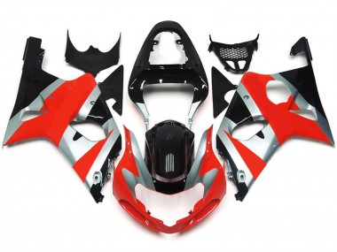 Kit Estilo Rojo Brillante OEM 2000-2002 Suzuki GSXR 1000 Carenado Moto