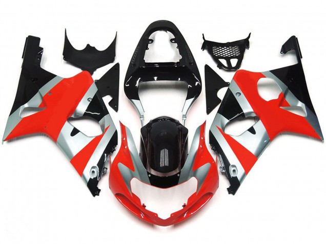 Kit Estilo Rojo Brillante OEM 2000-2002 Suzuki GSXR 1000 Carenado Moto