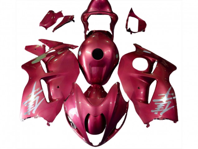 Logotipo Rojo Brillante & Plateado 1997-2007 Suzuki GSXR 1300 Carenado Moto