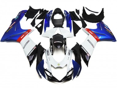 Logotipos Personalizados Con Azul & Rojo 2011-2024 Suzuki GSXR 600-750 Carenado Moto