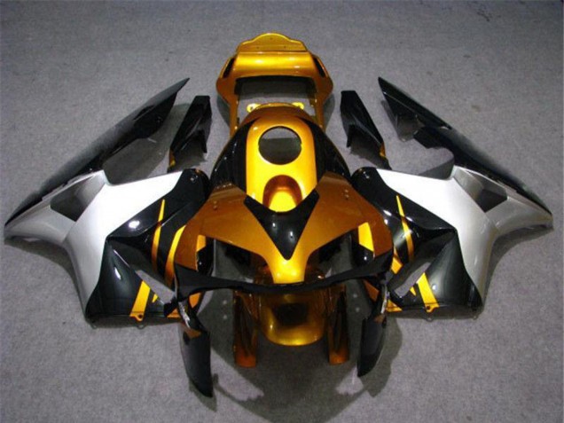 Carenado Moto Honda CBR600RR 2003-2004 - Plata Oro Negro Brillante