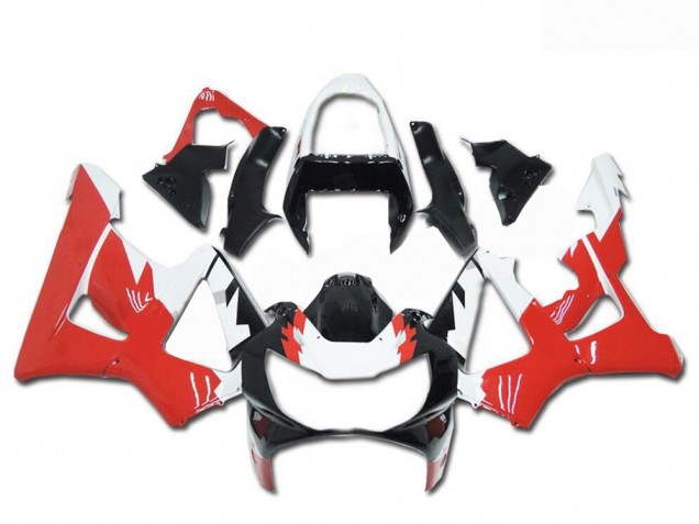 Carenados Moto Honda CBR900RR 929RR 2000-2001 - Blanco Rojo Negro Brillante