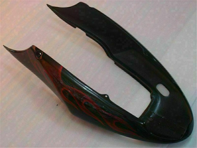Carenados Moto Honda CBR600 F4i 2004-2007 - Negro Brillante Rojo Llama