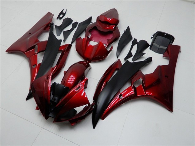 Kits Carenado Moto Yamaha YZF R6 2006-2007 - Rojo Negro Mate