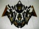 Carenados Moto Yamaha YZF R6 2008-2016 - Negro Brillante Oro Llama