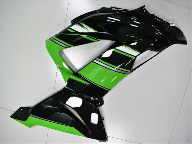 Carenado Moto Kawasaki ZX6R 2013-2018 - Verde Negro Brillante