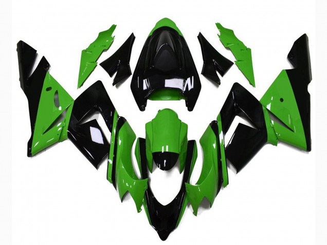 Carenados Moto Kawasaki ZX10R 2004-2005 - Negro Brillante Verde