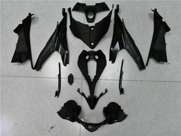 Carenados Moto Kawasaki EX650 2009-2011 - Negro Mate Rojo Raya