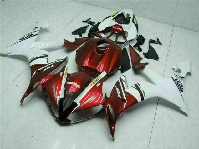 Carenados Moto Yamaha YZF R1 2004-2006 - Blanco Rojo Amarillo Motul 46