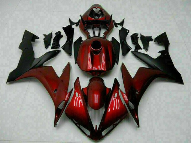 Carenados Moto Yamaha YZF R1 2004-2006 - Rojo Granate Negro Mate