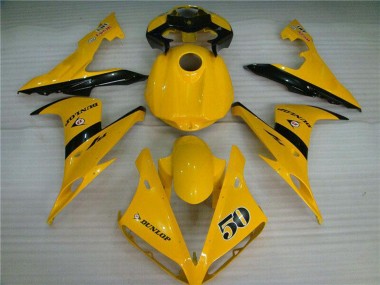 Carenados Moto Yamaha YZF R1 2004-2006 - Amarillo Negro Brillante Dunlop 50
