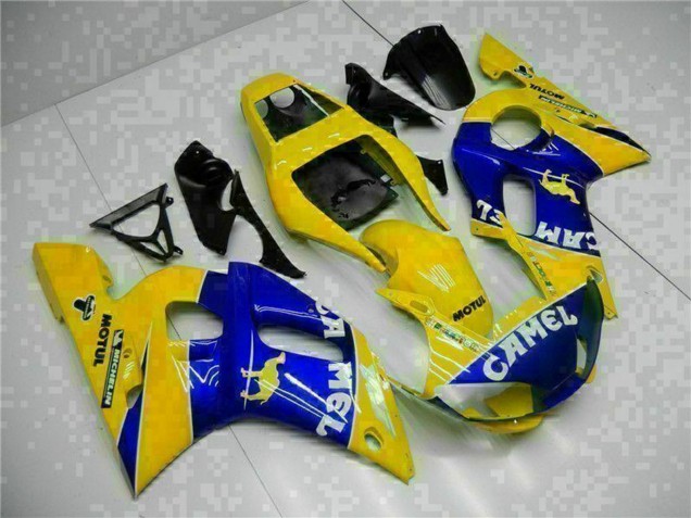 Carenados Moto Yamaha YZF R6 1998-2002 - Amarillo Azul Blanco Camello Motul