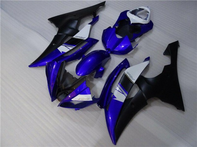 Carenados Moto Yamaha YZF R6 2008-2016 - Blanco Azul Negro Mate