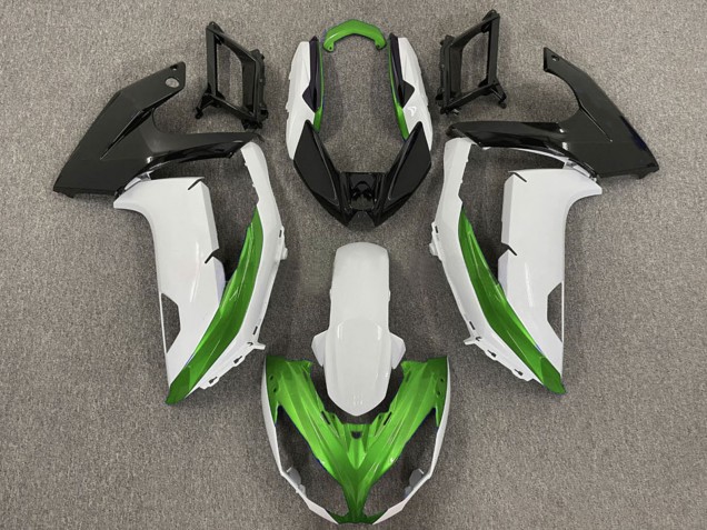 Carenados Moto Kawasaki Ninja 650R 2009-2011 - Blanco Verde Negro Mate