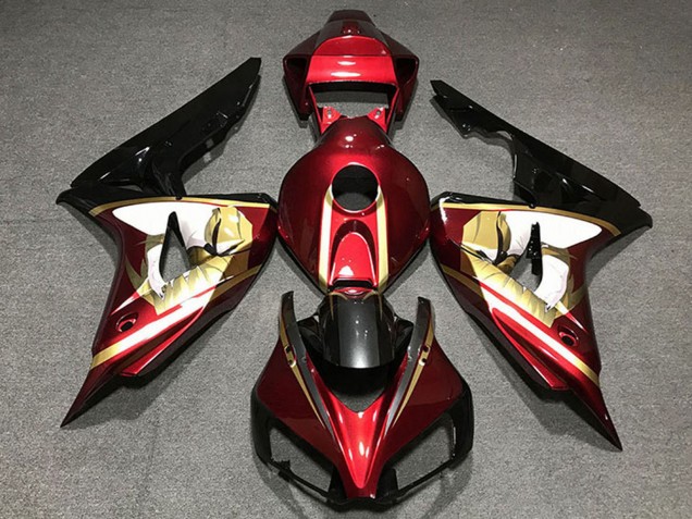 Carenados Moto Honda CBR1000RR 2006-2007 - Rojo Blanco Oro Negro Brillante
