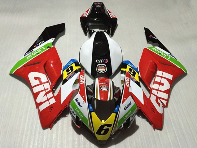 Carenados Moto Honda CBR1000RR 2004-2005 - Blanco Rojo Verde Amarillo Negro Brillante Givi 6
