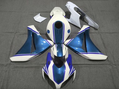 Carenados Moto Honda CBR1000RR 2008-2011 - Blanco Lustroso Azul Perla