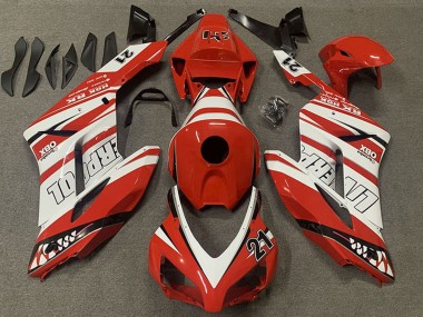 Carenados Moto Honda CBR1000RR 2004-2005 - Blanco Rojo Liverpool 21