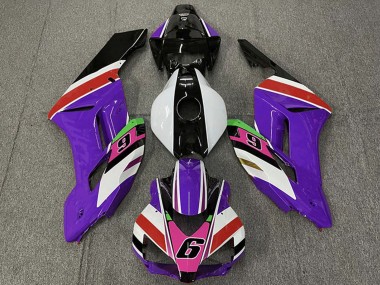 Carenados Moto Honda CBR1000RR 2004-2005 - Púrpura Blanco Rojo Rosa Negro Brillante 6