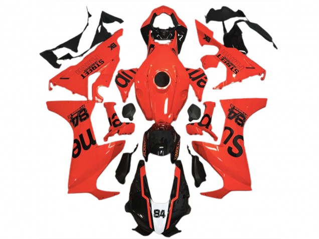 Carenados Moto Honda CBR1000RR 2017-2023 - Rojo Negro Brillante Street Flava