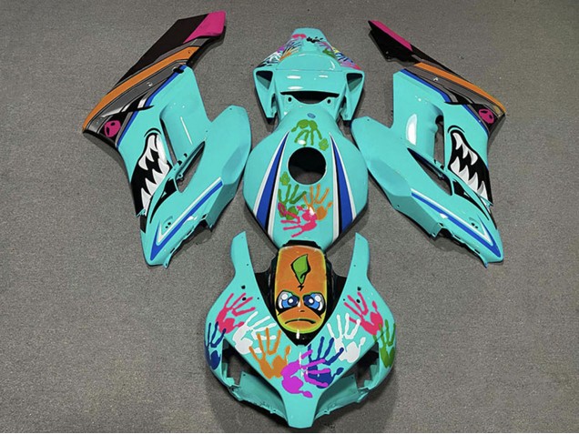 Carenados Moto Honda CBR1000RR 2004-2005 - Azul Verdoso Naranja Rosa Negro Tiburón