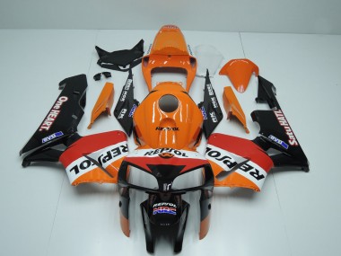 Carenados Moto Honda CBR600RR 2005-2006 - Naranja Rojo Blanco Negro One Heart Repsol