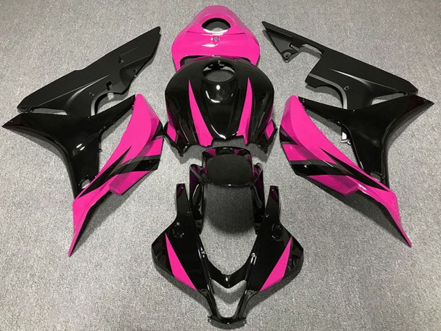 Carenados Moto Honda CBR600RR 2007-2008 - Rosa Negro Brillante Negro Mate