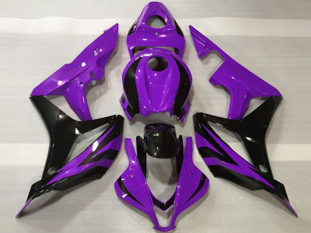 Carenados Moto Honda CBR600RR 2007-2008 - Púrpura Negro Brillante OEM Estilo