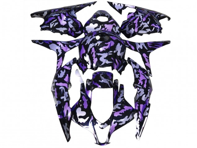 Carenado Moto Honda CBR600RR 2009-2012 - Púrpura Plata Camouflage