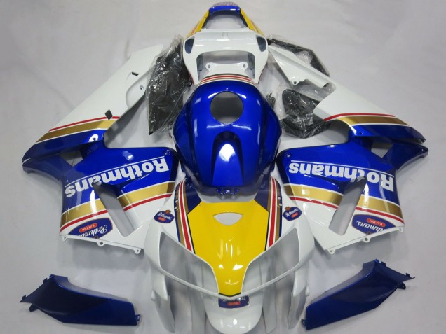 Carenados Moto Honda CBR600RR 2005-2006 - Blanco Azul Amarillo Rothmans