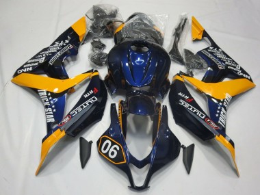 Carenados Moto Honda CBR600RR 2007-2008 - Naranja Azul Negro Brillante