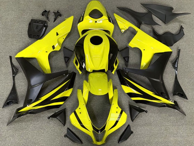 Carenados Moto Honda CBR600RR 2007-2008 - Amarillo Negro Mate OEM Estilo