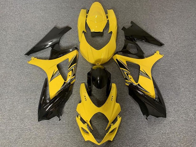 Carenados Moto Suzuki GSXR 1000 2007-2008 - Amarillo Negro Brillante
